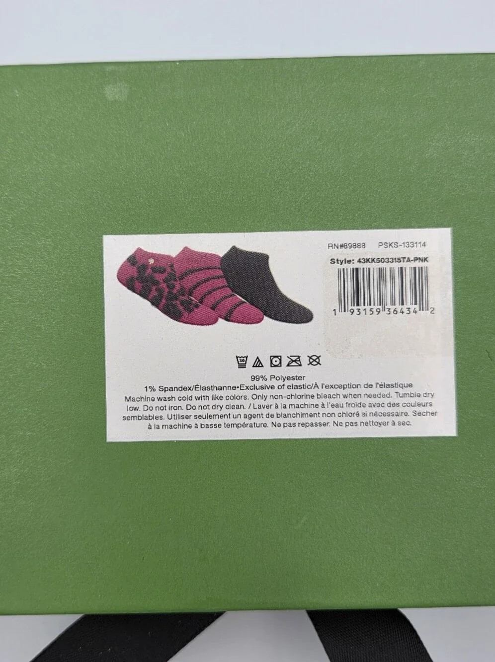 kate spade Womens Pink & Black Cozy Low Cut Sock Trio NIB